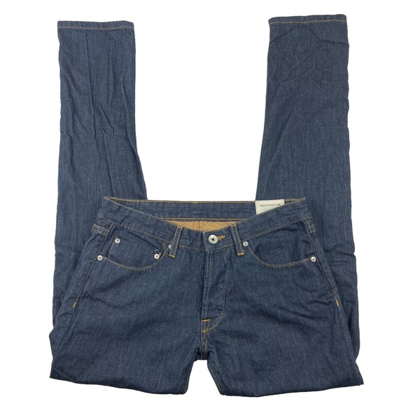 Prospective Flow Blue Dark Wash Mens Button Fly Jeans Size 30x31 Los Angeles - Picture 2 of 5